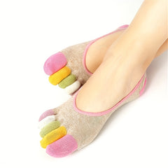 5 Pairs Colorful Toe Socks Yoga Sport Women's Stockings
