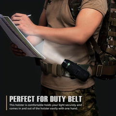 Rotatable Flashlight Pouch Holster with Belt Clip