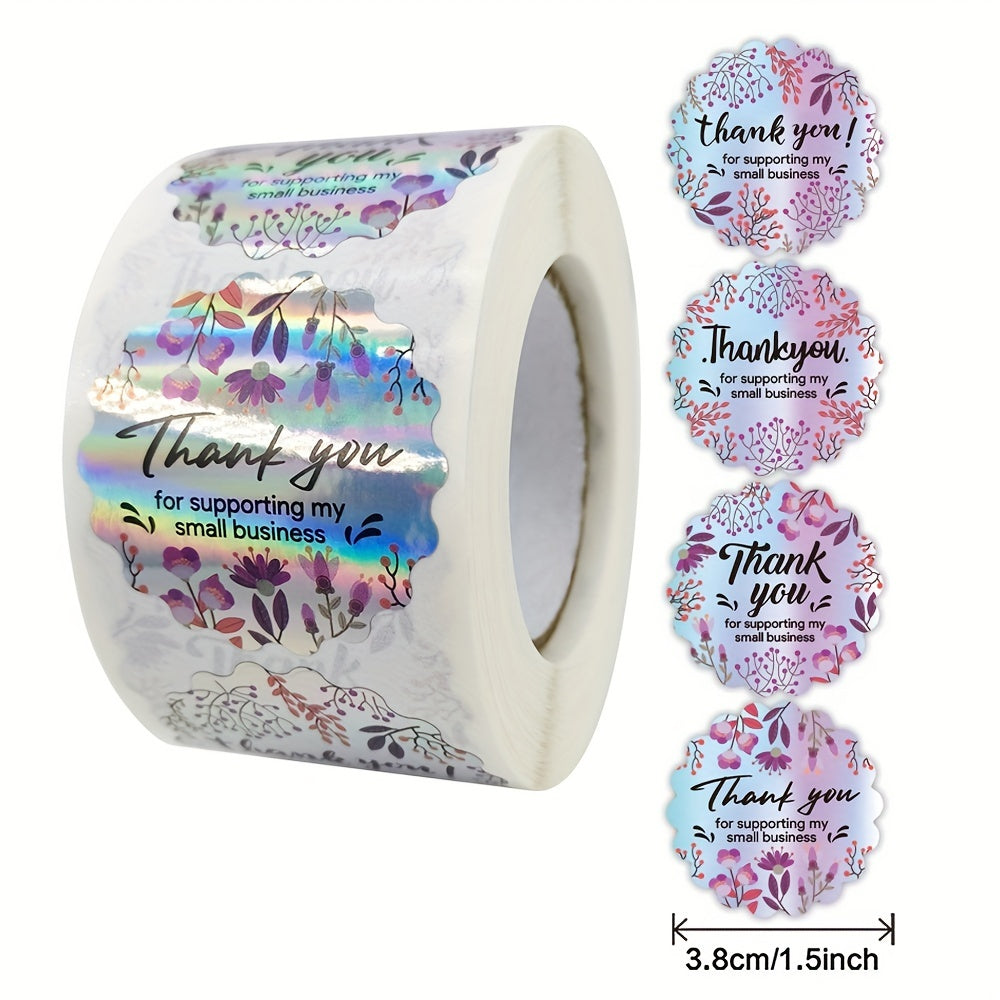 500 Sheets Volume 3 8 Cm Rainbow Laser Commercial Decorative Stickers Labels
