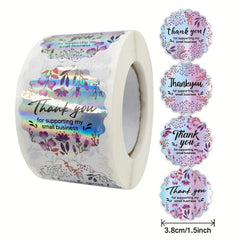 500 Sheets Volume 3 8 Cm Rainbow Laser Commercial Decorative Stickers Labels
