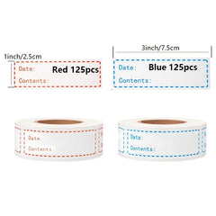 250 Removable Freezer Labels 1 X 3 Inch Food Storage Stickers