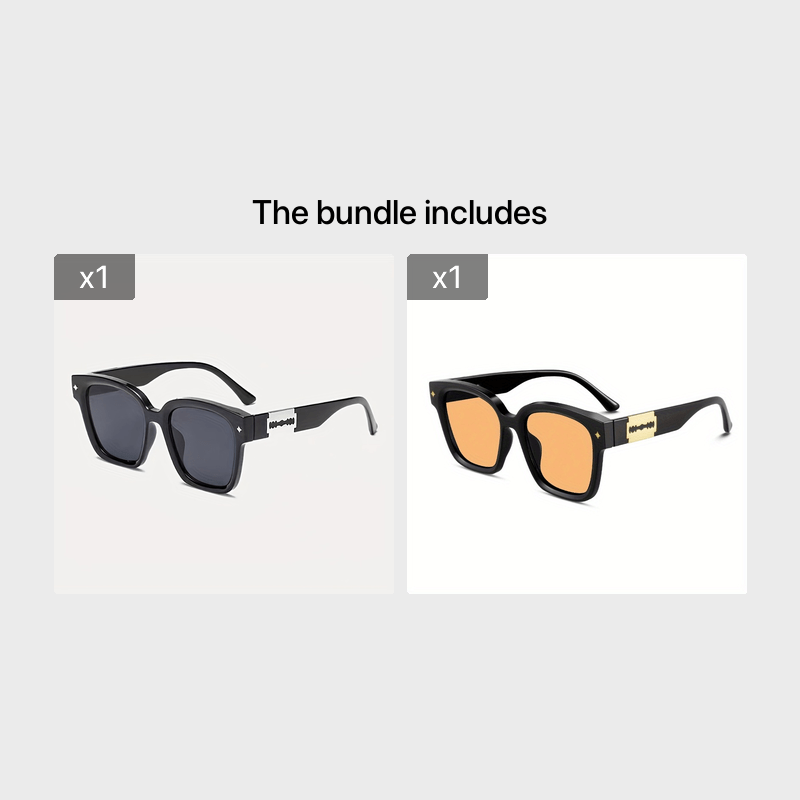 Men's Large Square Sunglasses Boxed for Sun Protection