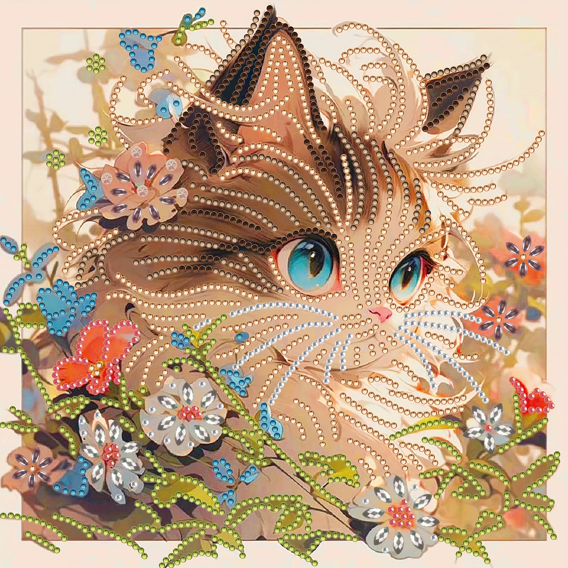 Cat Pattern DIY 5D Diamond Painting Kit for Beginners