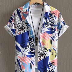 Tropical Plant Hawaiian Shirt Men s Casual Allover Print Button Up