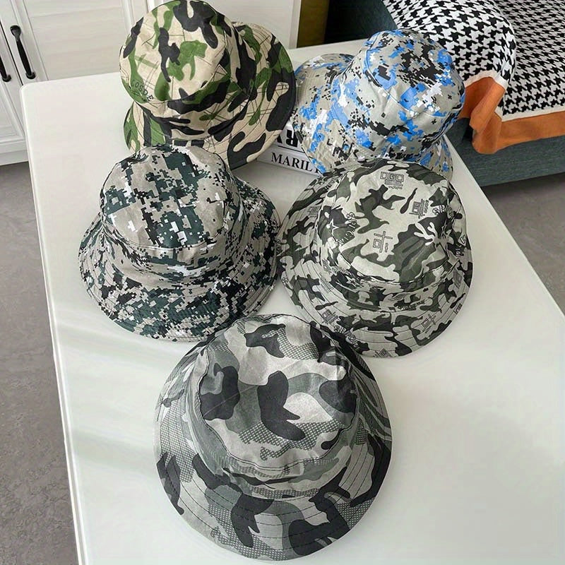 Unisex Camouflage Bucket Hat for Outdoor Travel