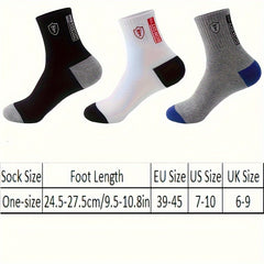 Men's Mid Crew Sport Socks - Comfy Breathable Socks for Basketball Training