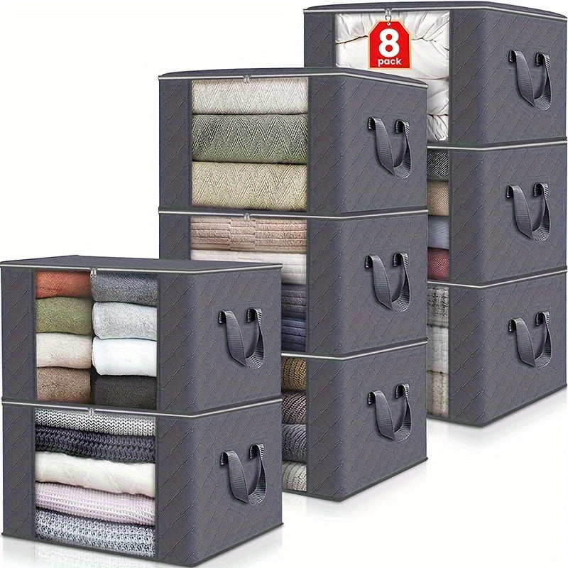 Clear Window Clothes Quilt Storage Box for Bedroom