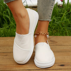 Women's Canvas Slip On Outdoor Shoes Lightweight Low Top Sneakers