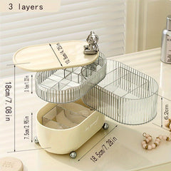 Rotating Desktop Jewelry Storage Box Display Box