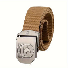 Canvas Tactical Belt Alloy Automatic Buckle Casual Men's Belt
