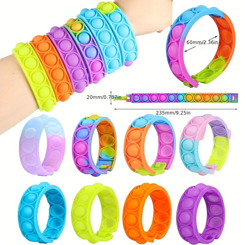 6pcs Fidget Bracelets Adjustable Silicone Bracelet Accessories