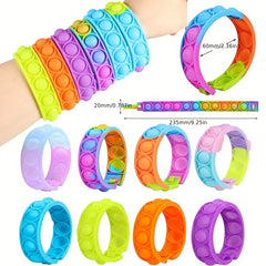 6pcs Fidget Bracelets Adjustable Silicone Bracelet Accessories