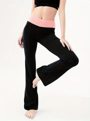 Yoga Fitness Flared Pants Wide Leg Sports Pants