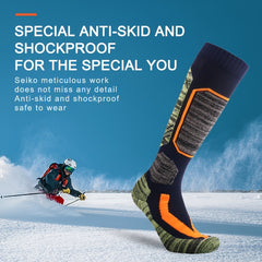Men's Thermal Ski Socks - Stay Warm & Shockproof for Winter Outdoors