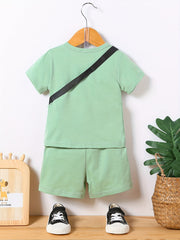 Toddler Boys Casual Short Sleeve T-shirt and Shorts Set