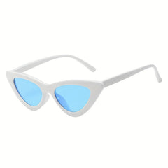 Polarized Cat Eye Sunglasses Men Women Retro Pointed Glasses Case