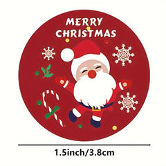 500 Cowhide Adhesive Christmas Stickers Holiday Decoration Label