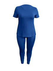 Short Sleeve T shirt & Pants Set Women's Casual Outfits