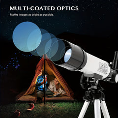 High Definition Telescope with Stickers and Star Maps for DIY