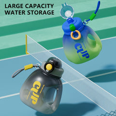 2.2L Gradient Water Bottle Leakproof Straw Cup for Outdoor Fitness Sports