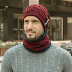 Warm Knitted Hat Scarf Set Winter Outdoor Activities
