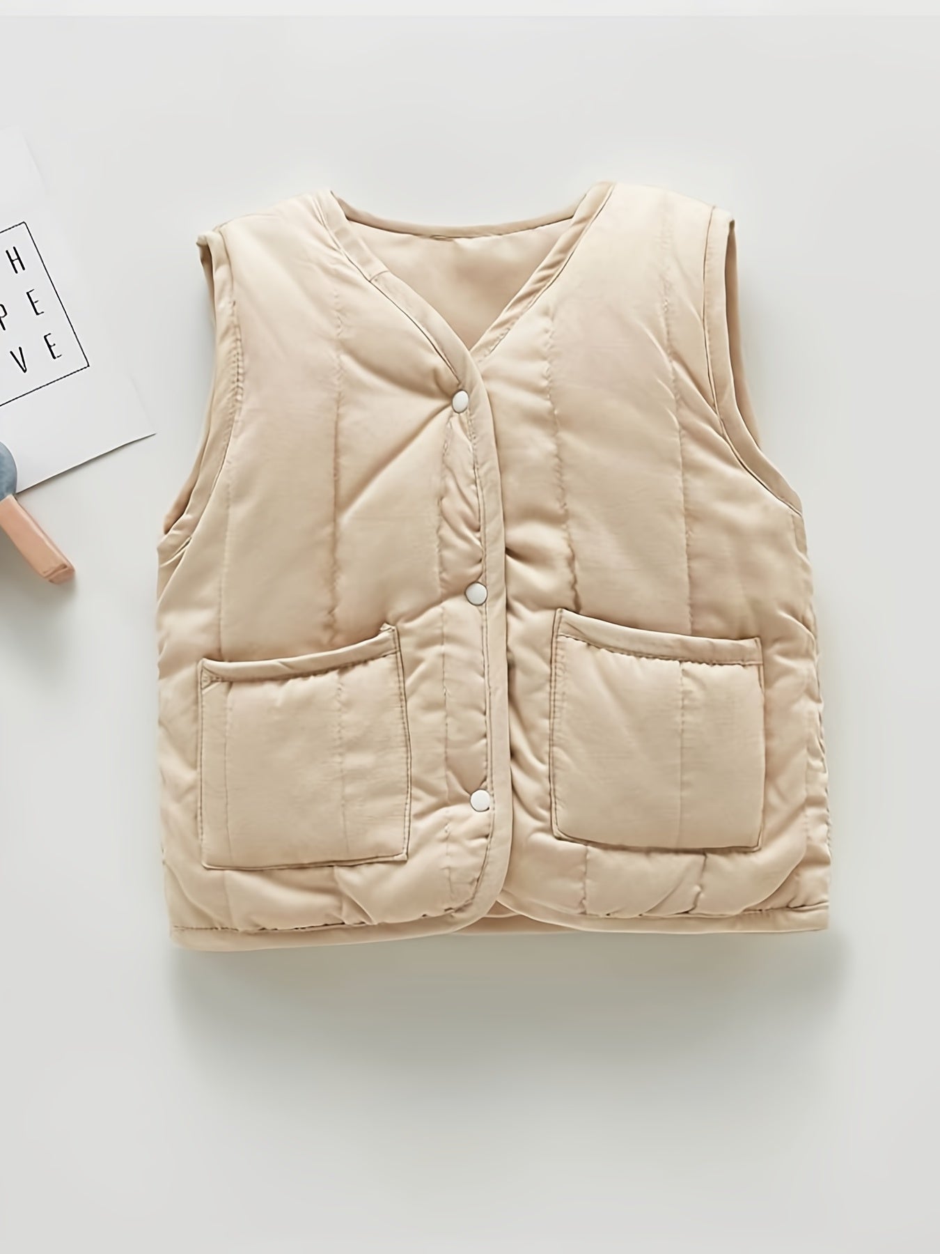Baby Puffer Vest Jacket with Thermal Padding & Pockets