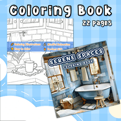 Cozy Corner Adult Coloring Book, 22 Pages, 20x20 cm, Birthday, Halloween, Xmas