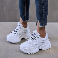 Chunky Platform Sneakers Lace-Up Running Shoes
