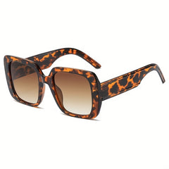 Square Wide Leg Sunglasses Metal Stainless Hinge UV400