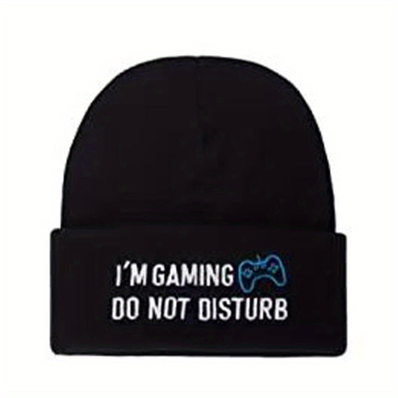 Letter Pattern Cotton Casual Beanie Knitted Winter Hat Men Women