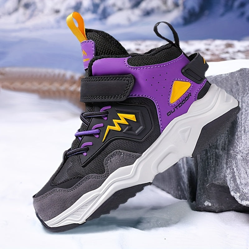 Boy's High Top Hiking Boots Non Slip Thermal Winter Shoes
