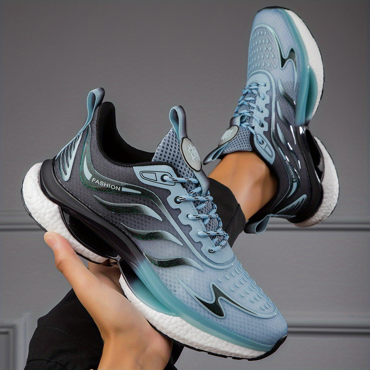 Air Cushion Unisex Lightweight Lace Up Sneakers