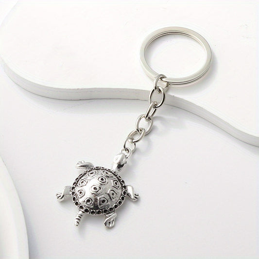 Turtle Keychain Metal Animal Key Ring Purse Bag Backpack Car Charm Gift