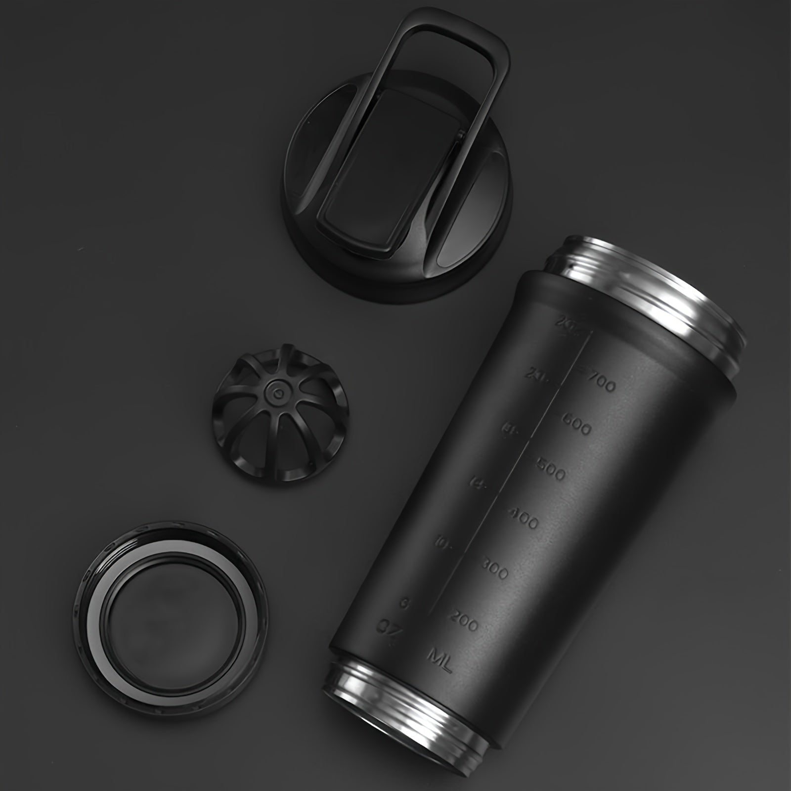 Insulated Protein Shaker Bottle 27oz Stainless Steel BPA Free