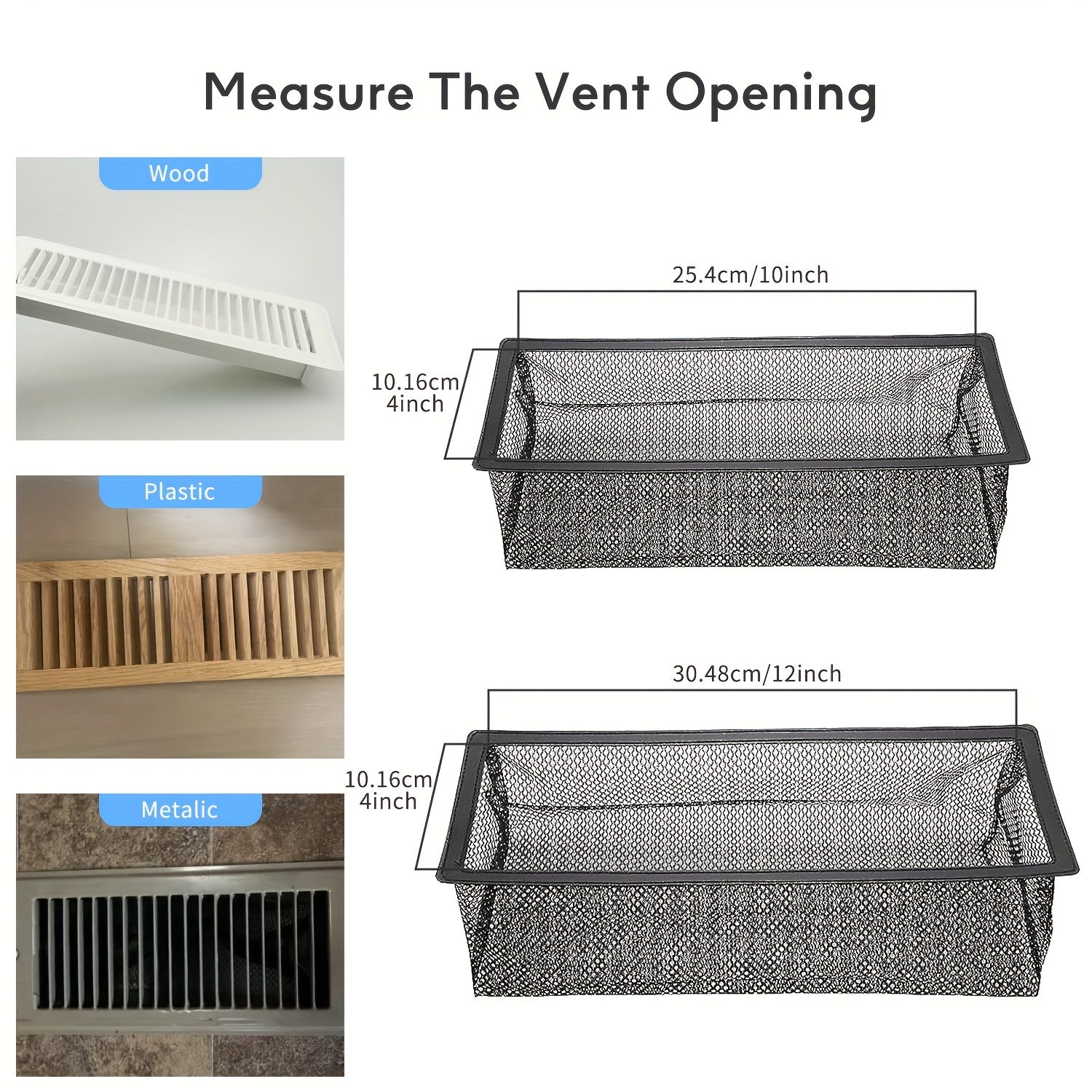 Floor Vent Cover Filter Net Air Vent Screen Mesh Catcher