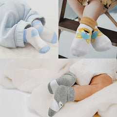 10 Pairs Cartoon Pattern Crew Socks for Boys Kids