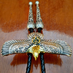 Eagle Bolo Tie Neckline Titanium Steel Skull Bolo Tie Gothic Cosplay Necktie