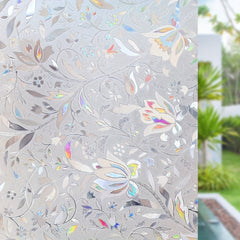 Tulip Pattern Stained Glass Window Privacy Film