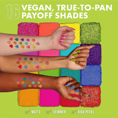 16 Color Eyeshadow Palette Matte Glitter Bright Blendable Dramatic Glamour Eye