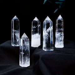 Clear Quartz Energy Tower Rainbow Column Desk Decoration Healing Seven Chakras
