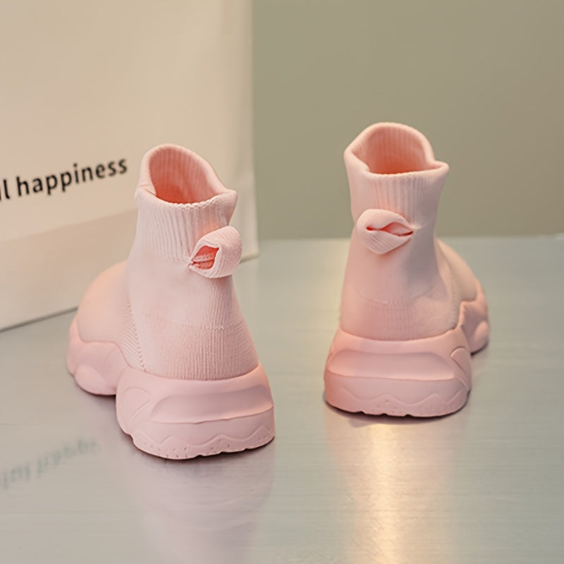 Girl's Breathable Slip On Sock Shoes Soft Sole Sneakers