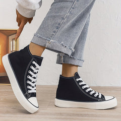 Thermal Furry High Top Canvas Sneakers
