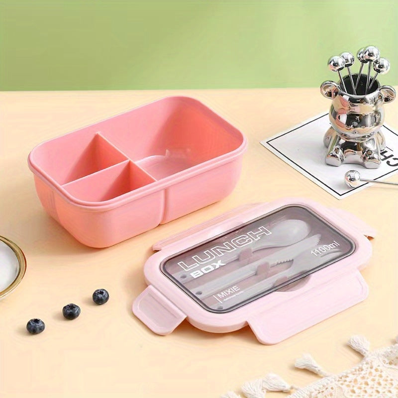 Stackable Bento Boxes with Cutlery Set Leak Proof Lunch Container