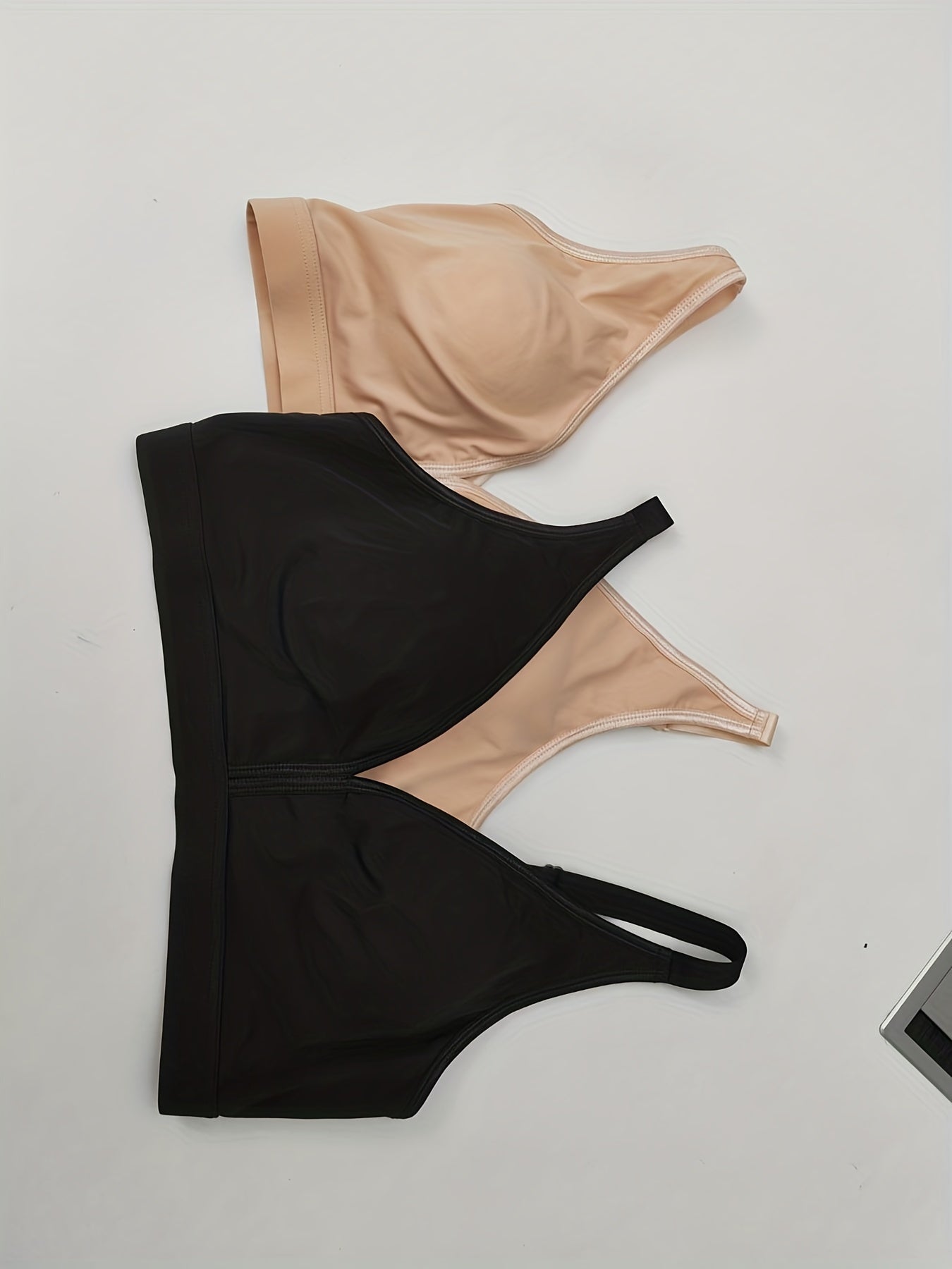 Solid V Neck Fitness Bra for Running