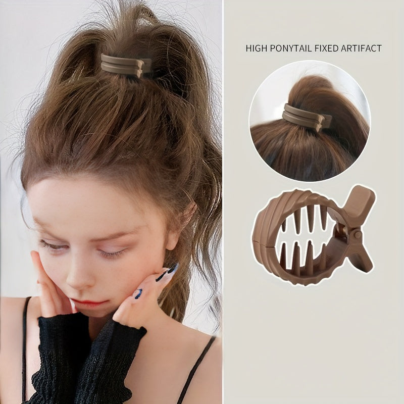 Stripe Bow Hair Claw Cloth Ties Hair Crab Clips for Women and Girls