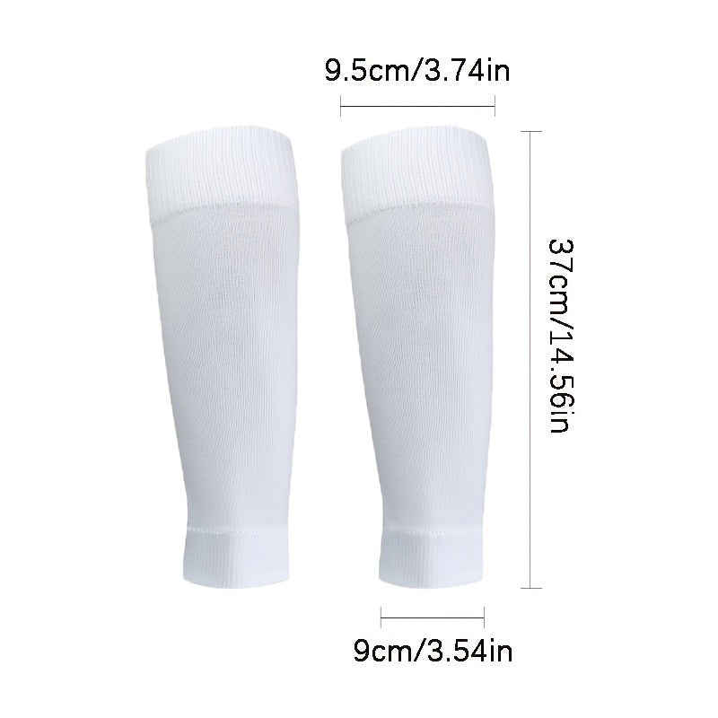 3 Pairs Set Calf Sleeves & Shine Guards & Crew Socks For Football
