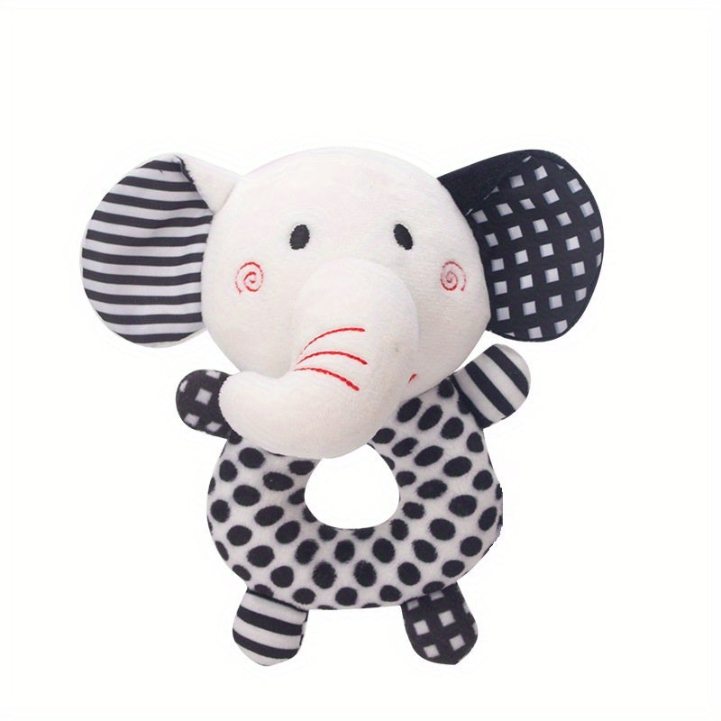 Soft Baby Rattles 0-6 Months - Newborn Sensory Toys - Plush Rattle Toy