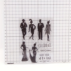 Fashionable Men Women Pattern Stencils DIY Scrapbook Decorative
