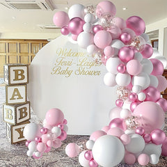 147pcs Pink Balloon Chain Set for Girls Party Wedding Decoration