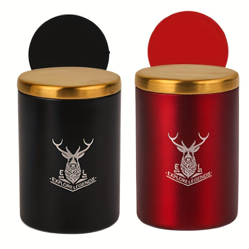 Smoke Pipe With Cover Tea Can Car Storage Can Sealing Cartridge
